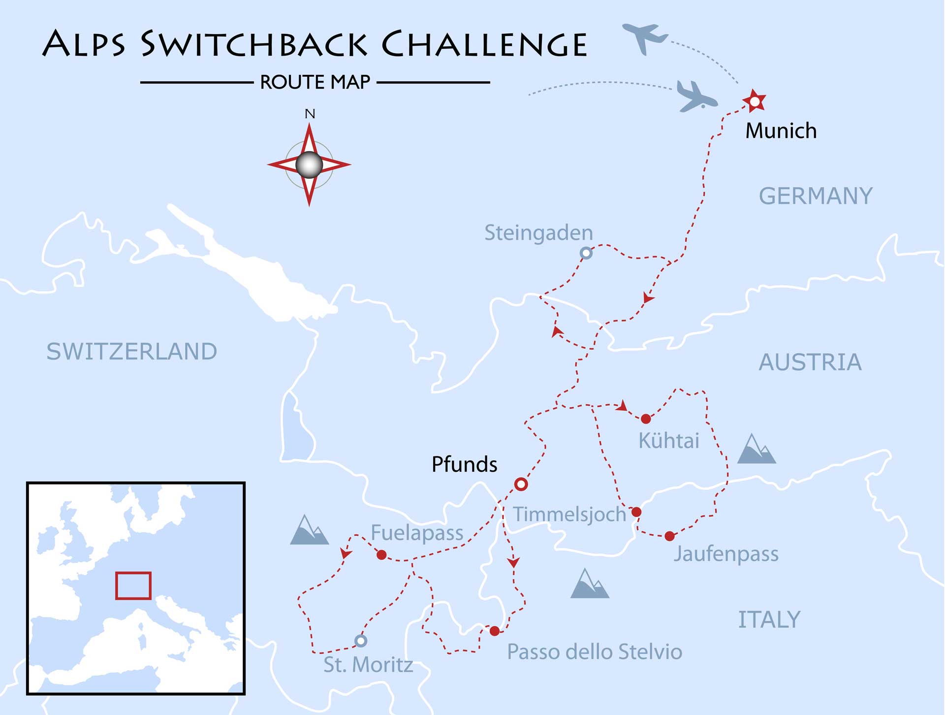 Alps Switchback Challenge Map