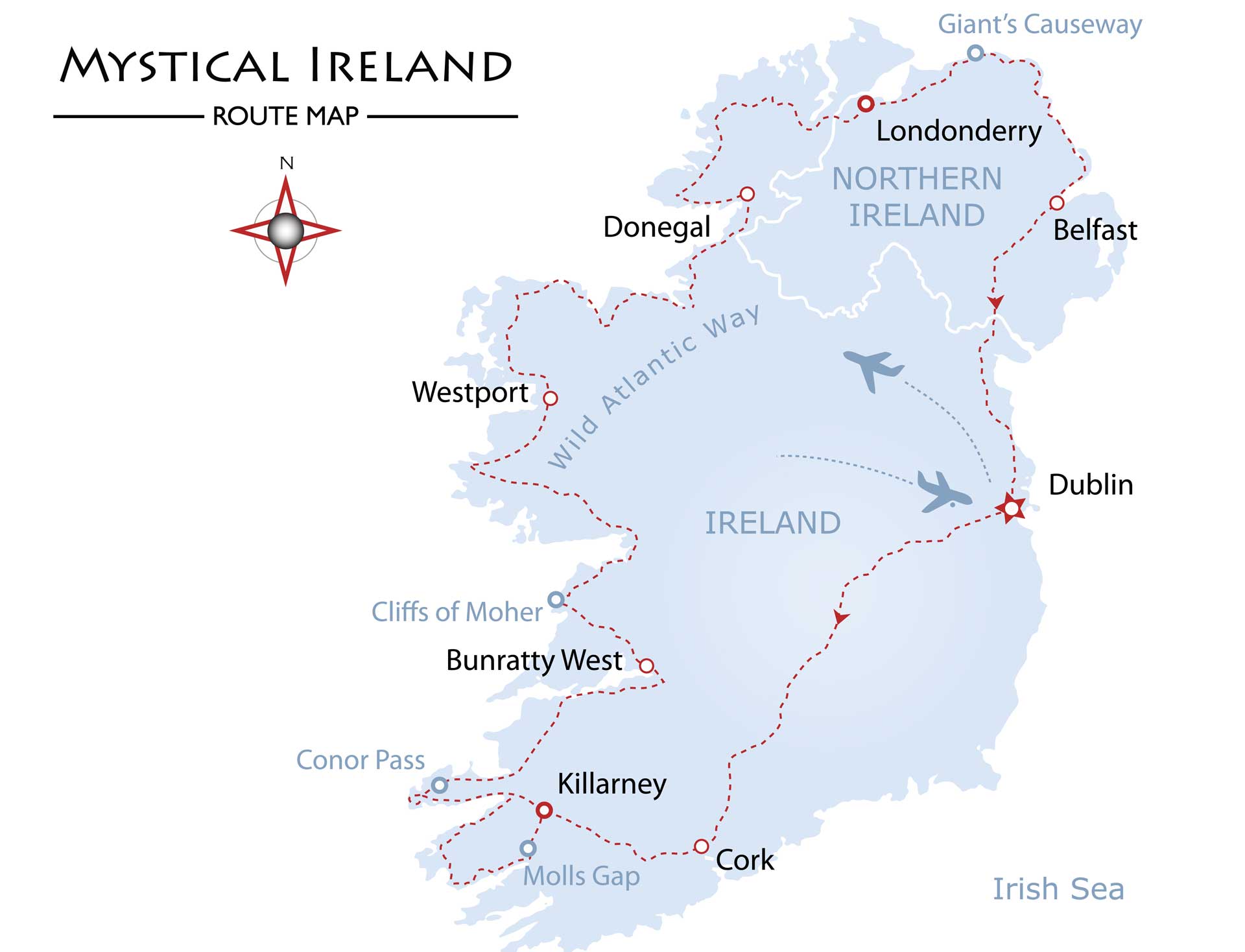Mystical Ireland - Emerald of the Atlantic Map