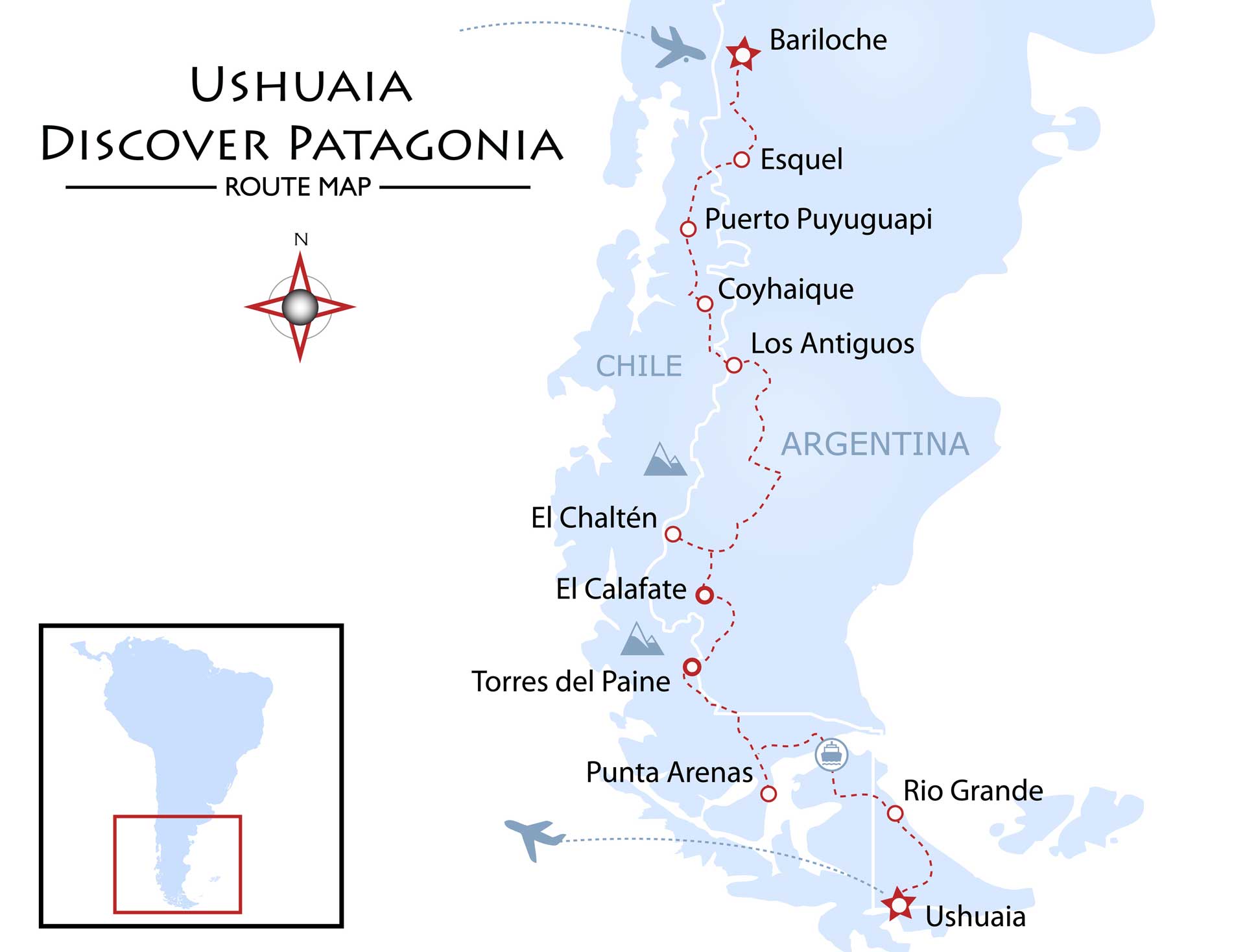 Ushuaia - Discover Patagonia Map