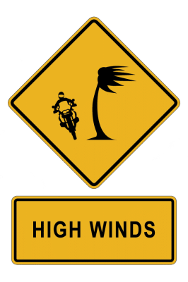 This sign means high wind