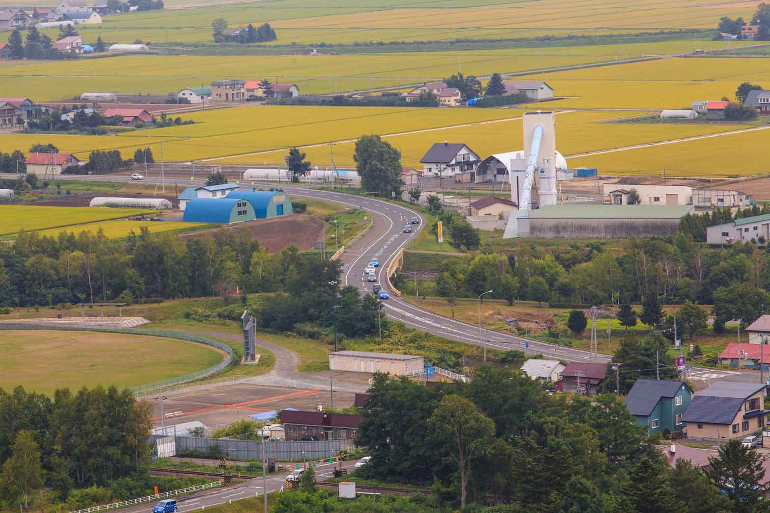 A rural road to a farm in Furano