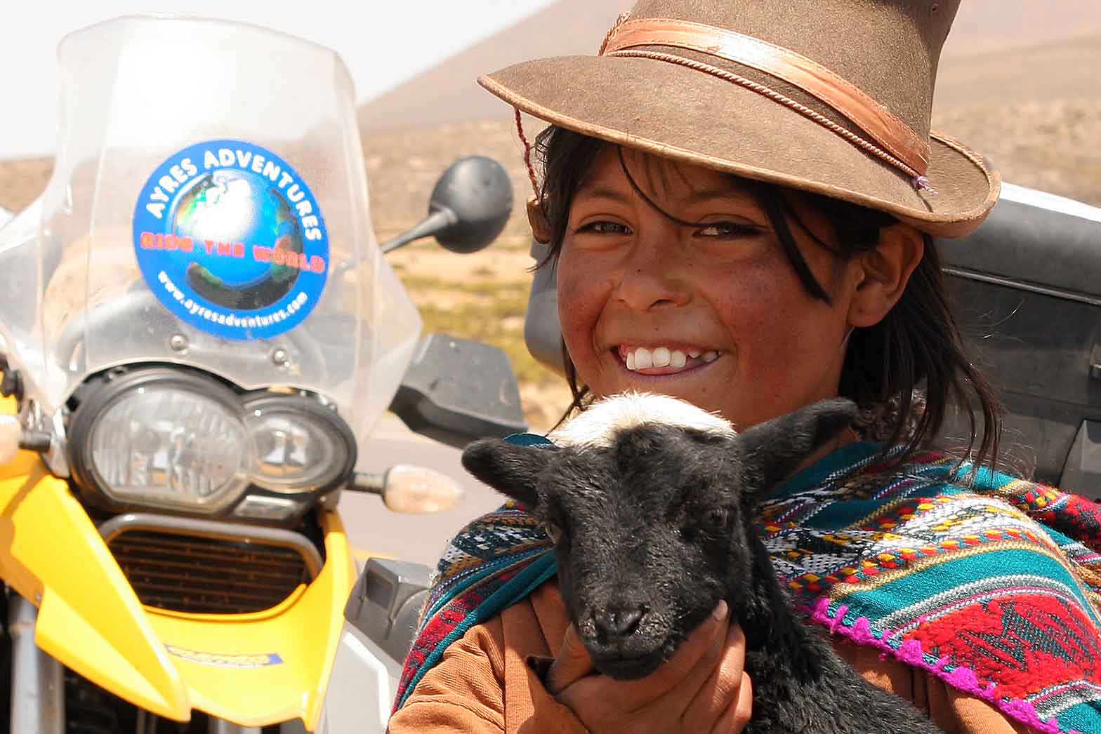 Indian Girl with lamb