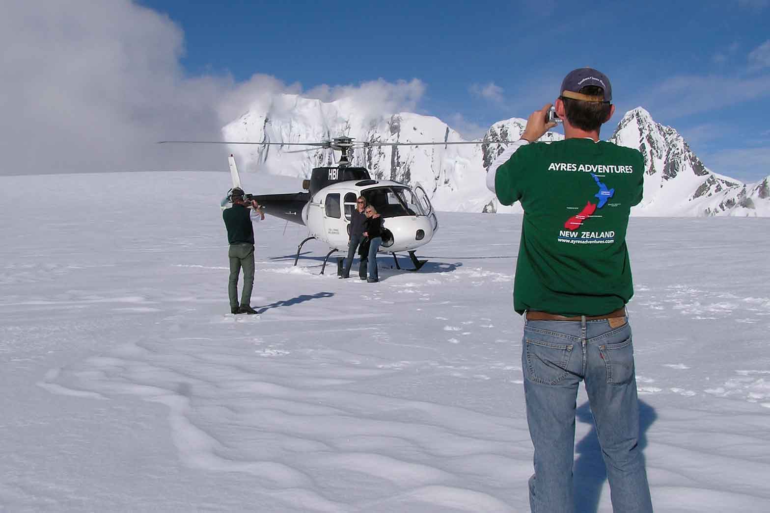 Landing on Fox Glacier