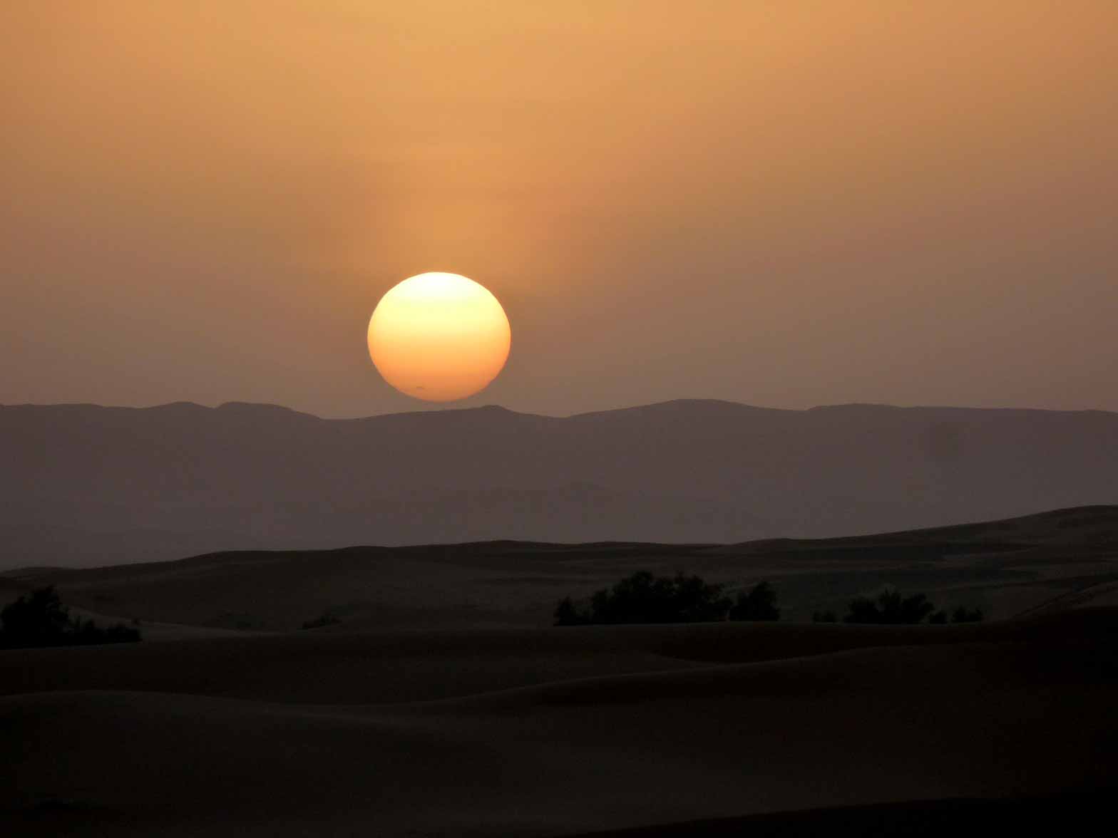 Sunset over the Sahara
