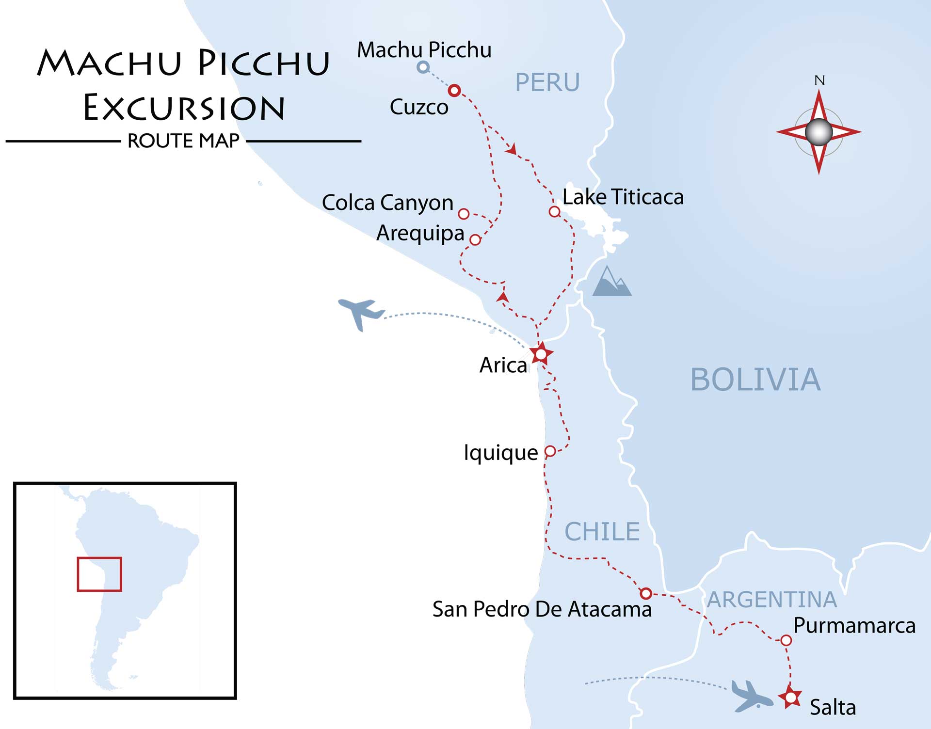 Machu Picchu Excursion Map