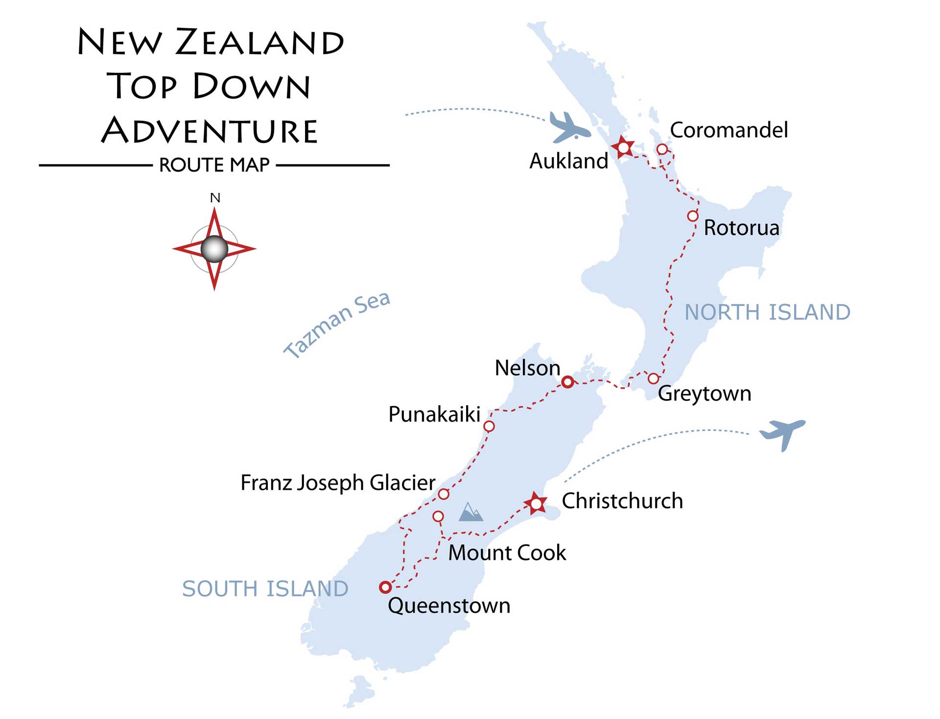 New Zealand Top Down Adventure Map