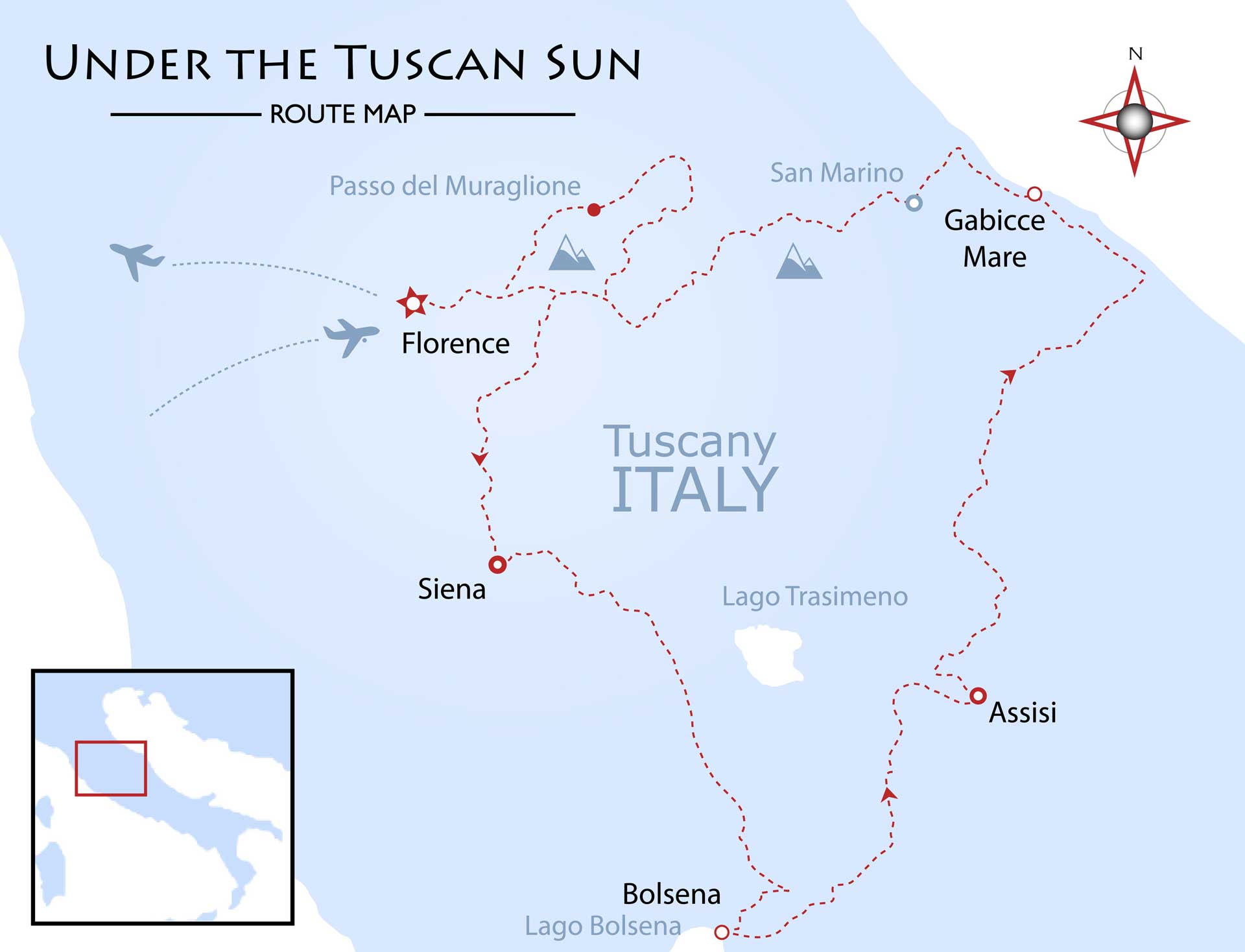 Under the Tuscan Sun Map